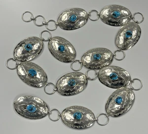 J. Nelson Sterling Silver  Concho Belt 40” - Picture 1 of 8