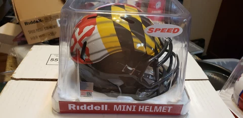 MARYLAND TERRAPINS PRIDE FLAG NCAA Mini Speed Football Helmet RIDDELL Cover