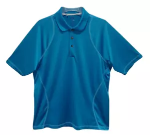 Adidas Herren Golf Poloshirt M mittelblau Climacool Kurzarm Kragen Logo - Bild 1 von 12