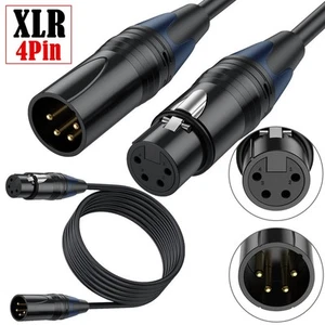 4-pin Male to Female 4Pin XLR Power Supply Cable for DSLR Camera 0.5/1.8/3/5m - Picture 1 of 13