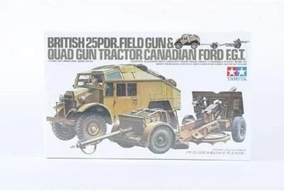 Tamiya 1/35 Military 44 BRITISH 25 PDR. Kit TRATTORE PISTOLA DA CAMPO QUAD GU... - Immagine 1 di 3