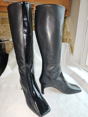 AEYDE Morgane  Black Square Toe Tall Boots Sz EU39/US9 - Image 1 of 4