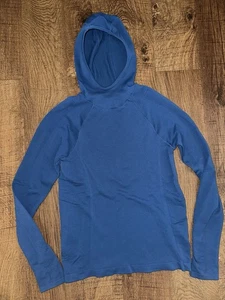 Top a compressione manica lunga con cappuccio ATHLETA FLURRY BLU! GRANDE - Foto 1 di 4