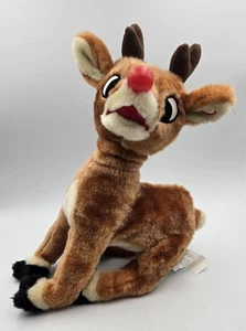 Gemmy 1992 Sprechen & Singen RUDOLPH DAS ROTE NASENRENTIER Weihnachten Plüschtier - Bild 1 von 4