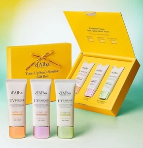 d'Alba Tone-Up Sun 3-Solution Gift Box 35mL X 3 Pink/Purple/Green SPF50+/PA++++ - Picture 1 of 7