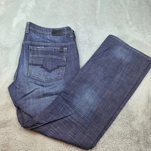 Buffalo David Bitton Jeans Men 36x32 King-X Button Fly Slim Boot Leg Straight - Picture 1 of 15