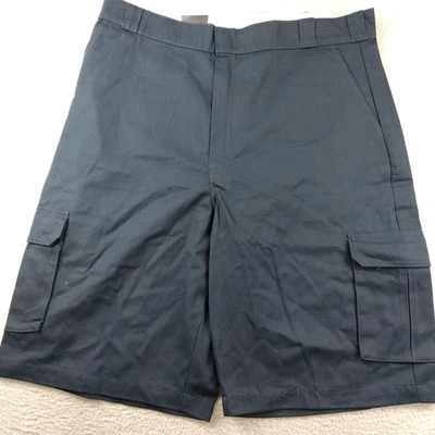 Dickies Cargo Shorts Loose Fit Size 40 Inseam 13 Navy Blue Canvas Men's NWT - Image 1 of 4