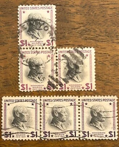 US #832g $1 W. Wilson “bright magenta” variety  along with 832  purple - Picture 1 of 3