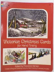 Victorian Christmas Cards Book To Hand Paint 16 Cards Envelopes New Old Stock - Picture 1 of 5