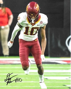 LAS VEGAS RAIDERS DARIEN PORTER HAND SIGNED IOWA STATE CYCLONES 8X10 PHOTO W/COA - Picture 1 of 1