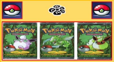 Pokemon TCG Lot of 100% Authentic Empty Booster Pack Wrappers | JUNGLE Unlimited - Image 1 of 4