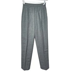 Pino Women's Charcoal Pure Virgin Wool High-rise Dress Pants/Trousers, XS-S - Picture 1 of 16