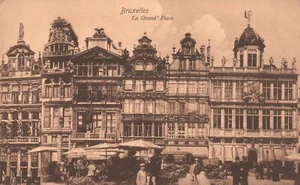 Postal vintage de 1910 Bruxelles La Grand' Place City Plaza Bruselas, Bélgica - Imagen 1 de 2