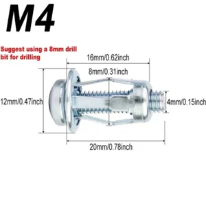 Petal Screw Jack Nuts Expansion Plugs Curtain Clamp Rivet Lock Bolt Fasteners - Picture 1 of 12