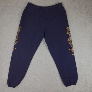Vintage Navy Sweatpants Mens Extra Large Blue Joggers Military Made In USA SOFFE - Picture 1 of 13