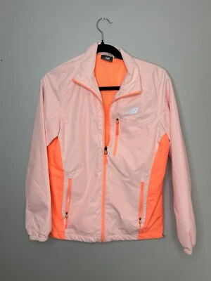 Jaqueta feminina New Balance Performance Runners laranja pêssego média com zíper - Imagem 1 de 4