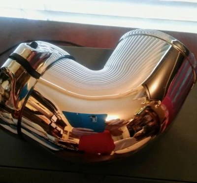 Tubo de codo de 90 grados de admisión de aire ABS cromado de 3" con abrazadera de cuello Race 8698 Foto 1 de 4