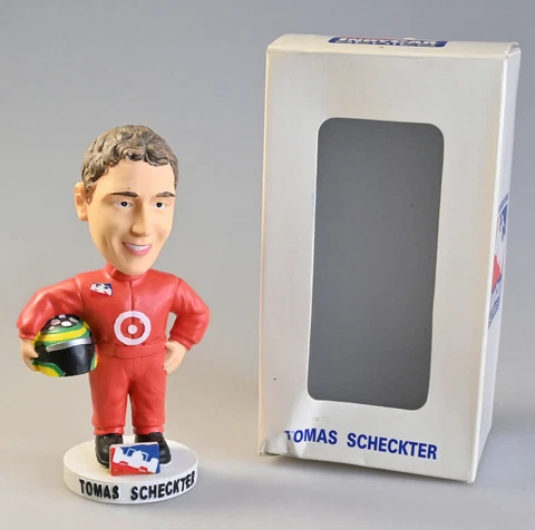 IndyCar Series Tomas Scheckter Bobblehead In Box Cover