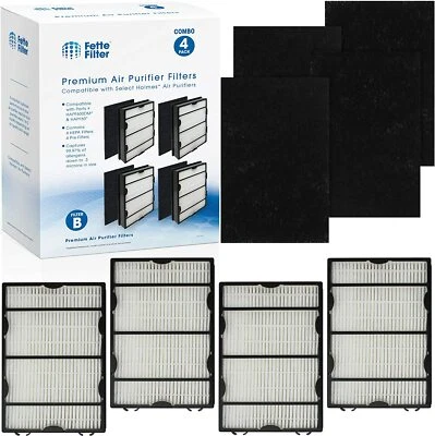 4 Pack True Hepa Filter Set Compatible with Holmes HAPF600D-U2 Filter B
