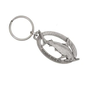 Hammerhead Hai Schlüsselanhänger, S118KC 2 Zoll Salzwasser Angeln Meer Geschenk Metall - Bild 1 von 7