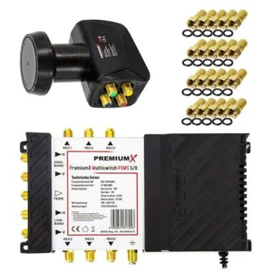 PremiumX Set Multiswitch 5/6 Multischalter SAT Verteiler Quattro LNB LMB HDTV 4K - Bild 1 von 7