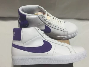 NIKE SB Zoom Blazer Mid ISO Sneakers Shoes DZ4949-100 White/Purple Mens Size 7 - Picture 1 of 13