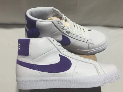 NIKE SB Zoom Blazer Mid ISO Sneakers Shoes DZ4949-100 White/Purple Mens Size 7.5 - Image 1 of 4