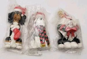 Home Interiors and Gifts Rustic Vintage Christmas Ornament DOGS - Picture 1 of 13