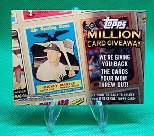 Mickey Mantle 1959 dal 2010 TOPPS Million Card Giveaway TMC-16 - Foto 1 di 2