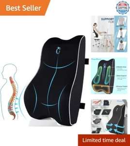 Ergonomic Lumbar Support Pillow with Memory Foam & 3D Washable Cover for Comfort - Picture 1 of 11