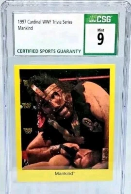 💎 Mankind Mick Foley Cactus Jack RC CSG 9 1997 Cardinal Trivia WWF Novato WWE Foto 1 de 3