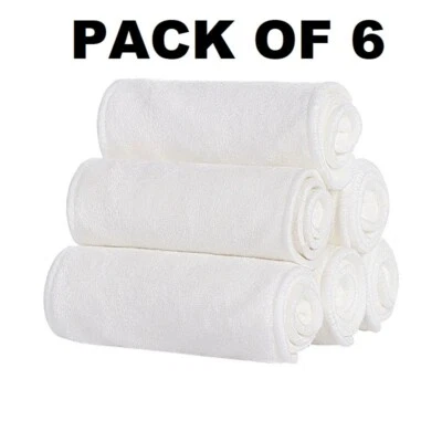 JMS BRIDGE 6x Premium Quality Soft Baby Terry Towelling Reusable Nappies 100%Cotton 60x60cm