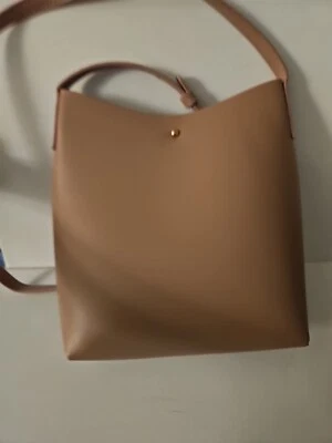 Самарский пион светло-розовый через плечо Adj. Веганская кожаная средняя наплечная сумка новая без ценников - Изображение 1 из 4