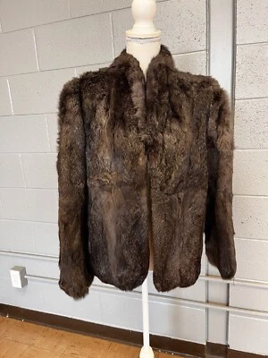 Vtg Rabbit fur coat Lg - Image 1 of 4