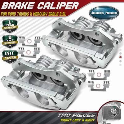 Disc Brake Caliper with Bracket for Ford Taurus X Mercury Sable 3.5L Front L & R - Image 1 of 4