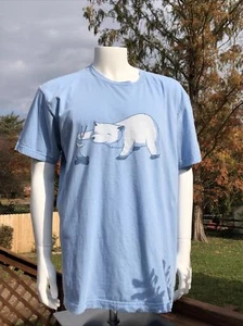 Threadless Polar Bear T Shirt Mens 2XL Design By The Threadless Community Blue - Picture 1 of 7