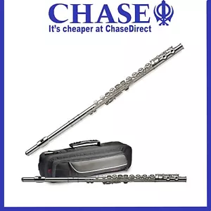 Flute in C Silver Nickel with E Arm in Soft Case Chase Beginner Outfit C77FE/SC - Picture 1 of 2