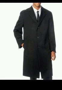 NEW NWT Hathaway Platinum Wool Cashmere Coat Black Size 42 S Black - Picture 1 of 5