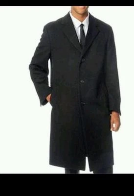 NEW NWT Hathaway Platinum Wool Cashmere Coat Black Size 42 S Black - Image 1 of 4