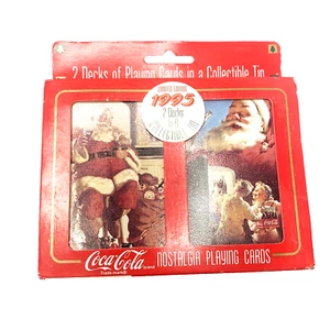 Coca-Cola Santa Nostalgia Playing Cards '95 U.S. Playing Card Company Christmas - Picture 1 of 18