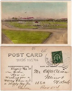 Philippines US 1908 picture postcard PPC Luneta Horse Raceway BAGUIO to USA - Picture 1 of 3