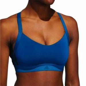 Adidas Women Training ALL ME 3-STRIPES BRA. Colour: Tech Mineral. New - Picture 1 of 10