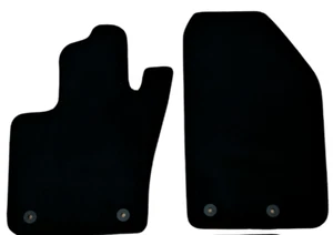 Front Car Floor Mats Velour For Jeep Renegade Waterproof Black Carpet Liners 2pc - Picture 1 of 9