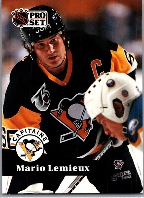 1991-92 NHL Pro Set - French #581 Mario Lemiuex - Image 1 of 2