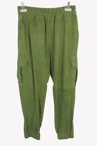 Oakwood Damen Hose Gr. 38 (M) Grün Leder Stoffhose Pants - Bild 1 von 5