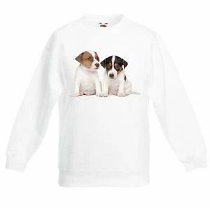 Jack Russell Puppies Children's Kids Sweatshirt Jumper - Terrier Dog Present - Picture 1 of 1