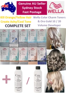 AU Wella ColorCharm Liquid Toner T10 T11 T14 8A T28 T18 050 + 20 Vol Developer - Picture 1 of 73