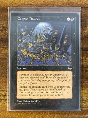 MTG✨CORPSE DANCE✨Tempest MINT RARE Instant RESERVE LIST 1997 Snoddy Art UNPLAYED - Image 1 of 4