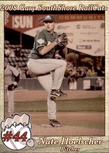 2008 Gary SouthShore RailCats #15 Nate Hoelscher Alexandria Minnesota MN Card