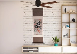 Panda KungFu Brocado de Seda Pintura Seda Arte Tapiz China Arte Decoración del Hogar Regalos - Imagen 1 de 4